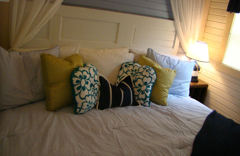 Cottage bedroom at Bay Leaf Cottages & Bistro.