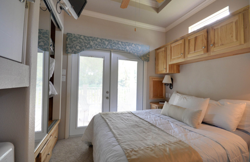 Cottage bedroom at Mill Creek Ranch Resort.