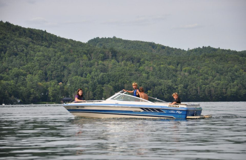 Boating at Lake Morey Resort.