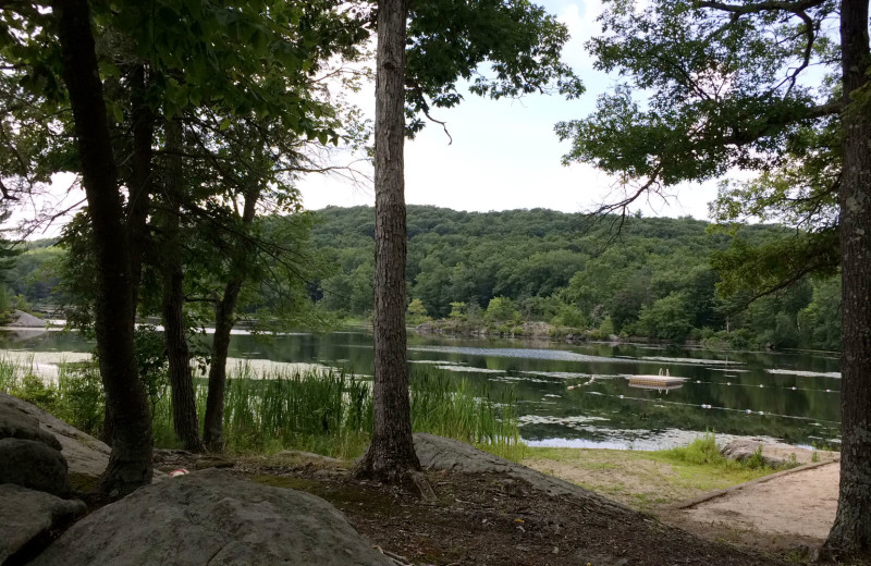 Lake view at Arrow Park Lake and Lodge.