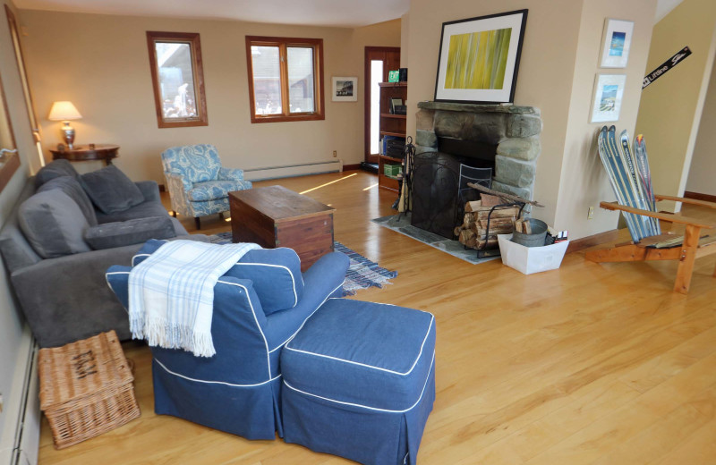 Rental living room at Stowe Country Homes.