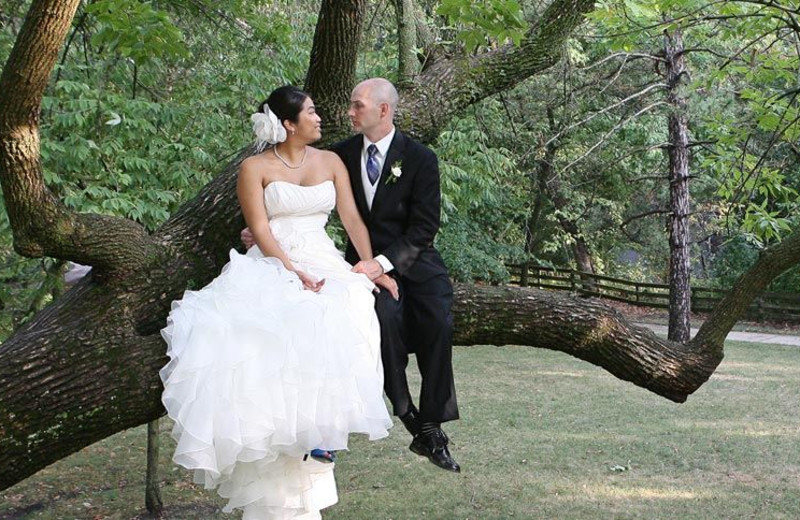 Wedding couple at Grizzly Jacks Grand Bear Resort.