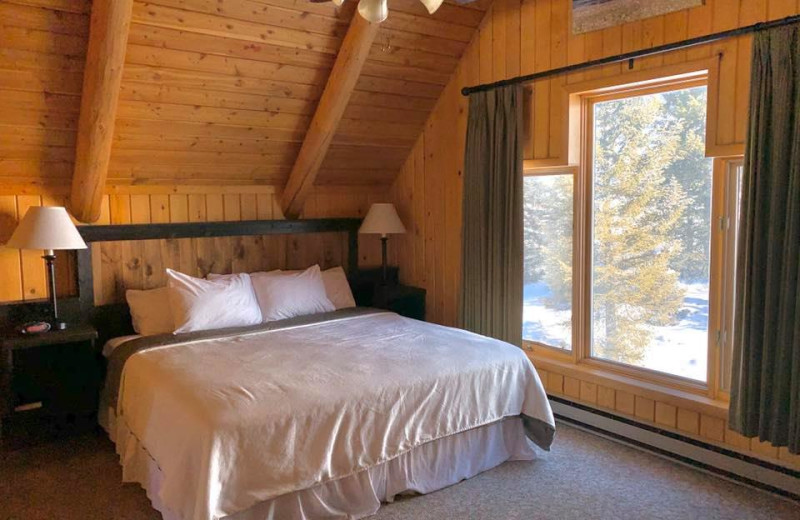 Cabin bedroom at 320 Guest Ranch.