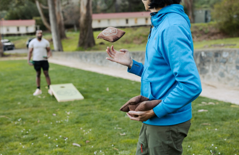 Lawn games at Cavallo Point Lodge.