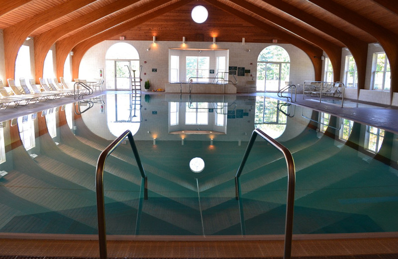 Indoor pool at Woodloch Resort.