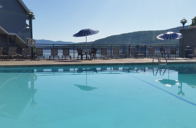 Outdoor pool at Surfside on the Lake Hotel & Suites.