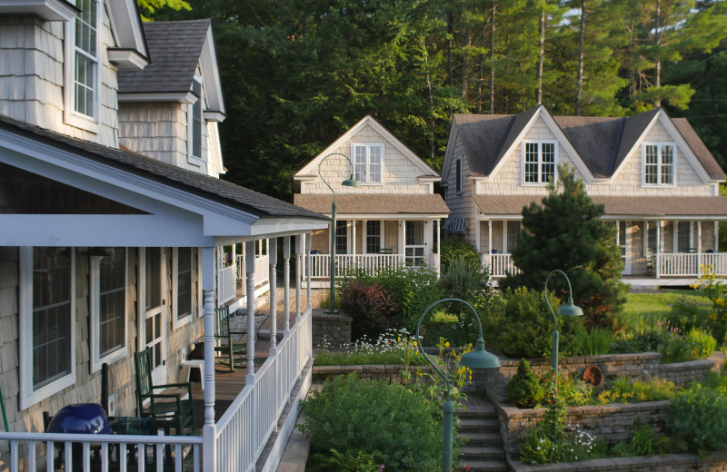 Cottage exterior at Sunapee Harbor Cottages.