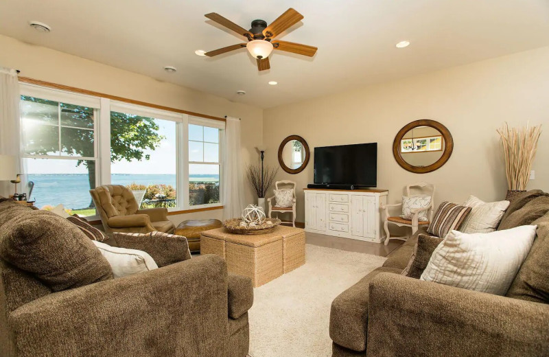 Rental living room at Lakes Area Rentals.