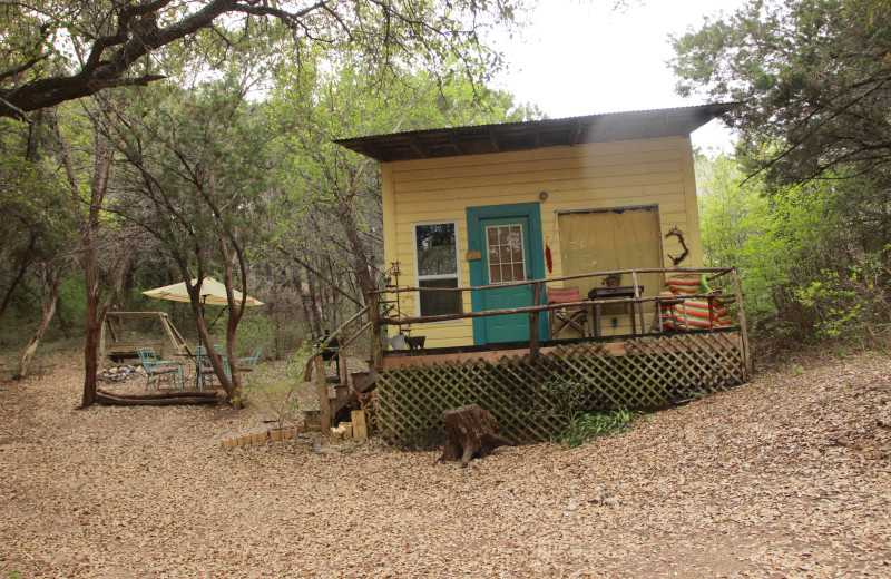 Exterior view of Creekside Camp & Cabins.