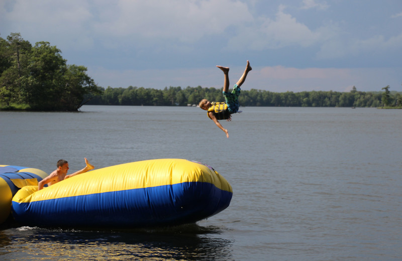 Water blob at Woodland Beach Resort.