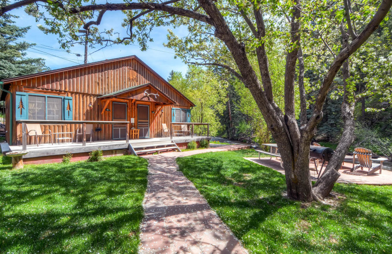 Cabin exterior at Colorado Bear Creek Cabins.