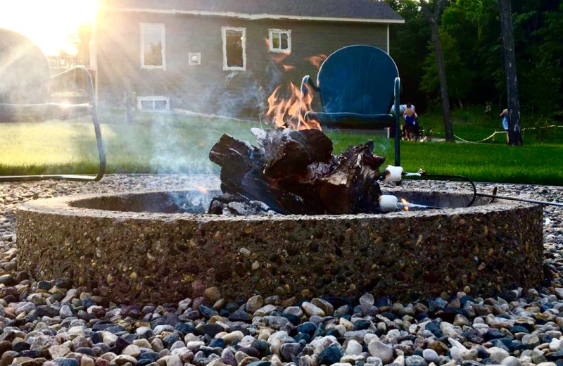 Bonfire at East Silent Lake Resort.