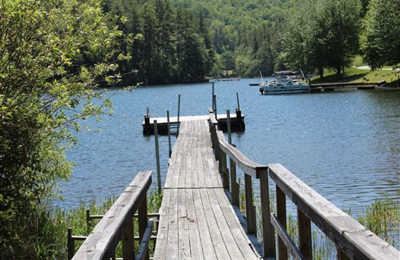 Rental dock at Mountain Lake Rentals.