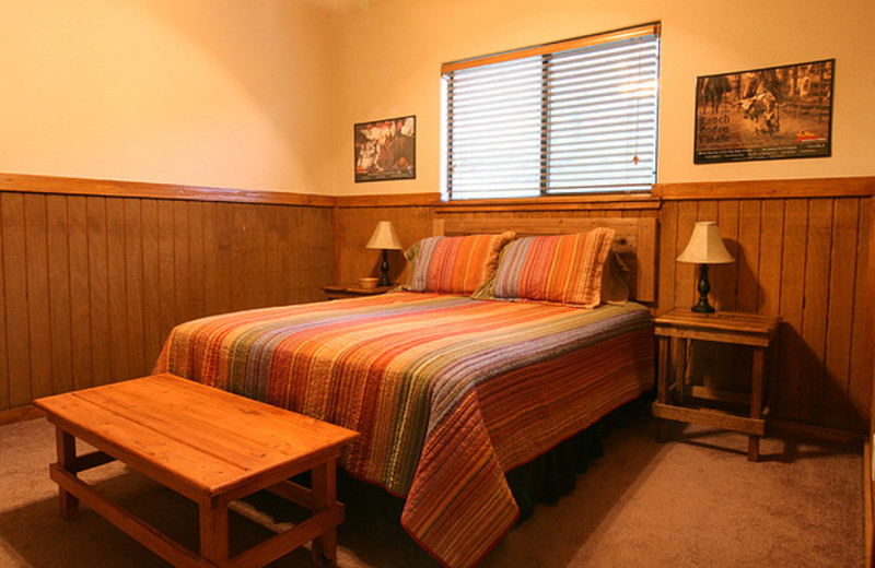 Condo bedroom at Neal's Lodges.