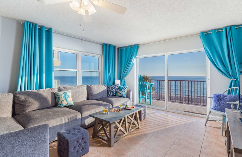 Rental living room at iTrip - St. Pete Beach.