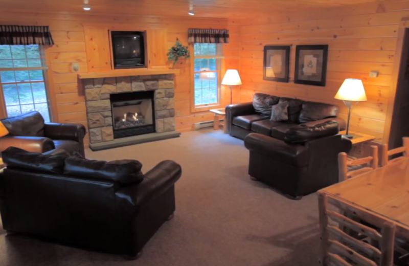 Cottage interior at Mountain Springs Lake Resort.