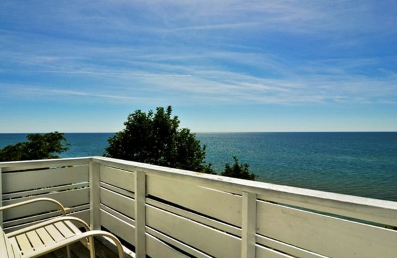 Deck view at Michillinda Beach Lodge.