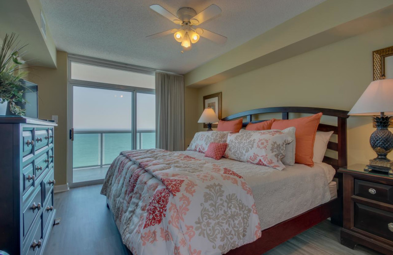 Rental bedroom at North Beach Vacation Rentals.