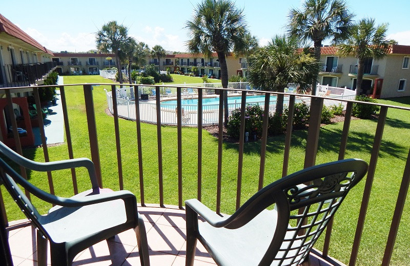 Rental balcony at Family Sun Vacation Rentals.