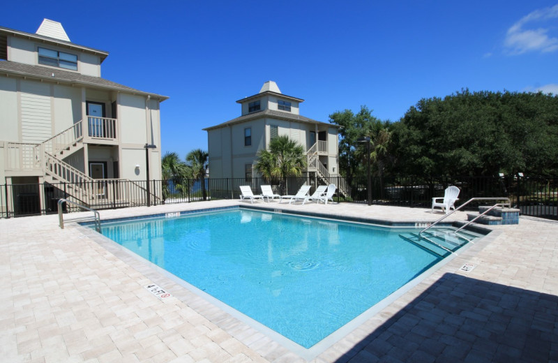 Vacation rental pool at Luxury Coastal Vacations.