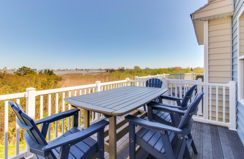 Rental deck at Vacasa Ocean City.