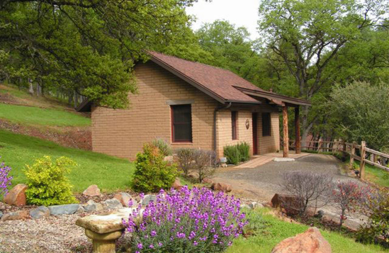 Cottage exterior at Homestead. 