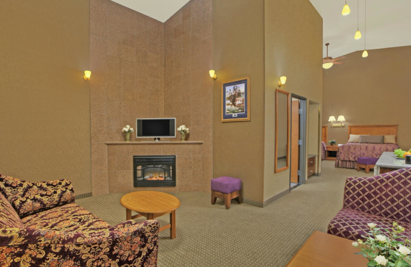 Guest room at Rushmore Express Inn & Family Suites.