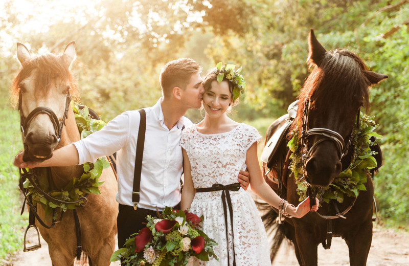 Horseback riding at Driftwood Resort.