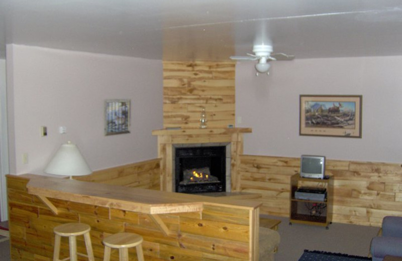 Cabin interior at Lone Wolf Cabins and Getaway.