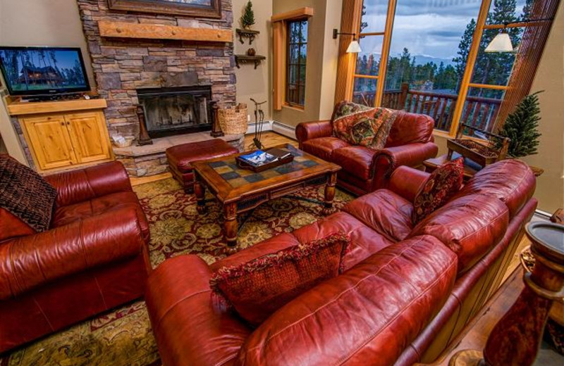 Rental living room at Black Diamond Vacation Rentals.