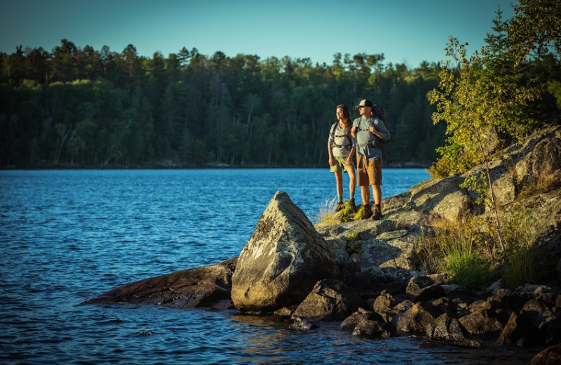 Couple at Pehrson Lodge Resort.