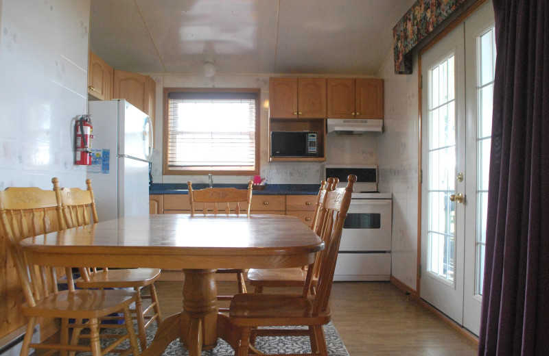 Cottage kitchen at Golden Beach Resort.