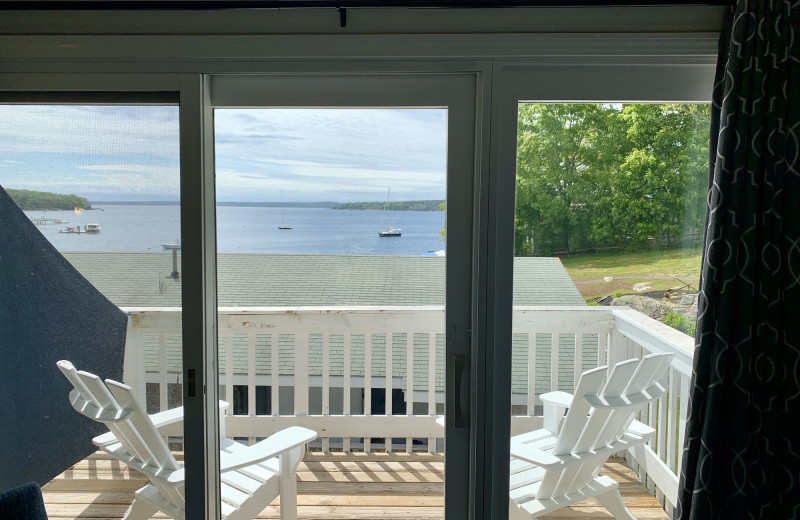 Guest view at Smuggler's Cove Oceanfront Inn.