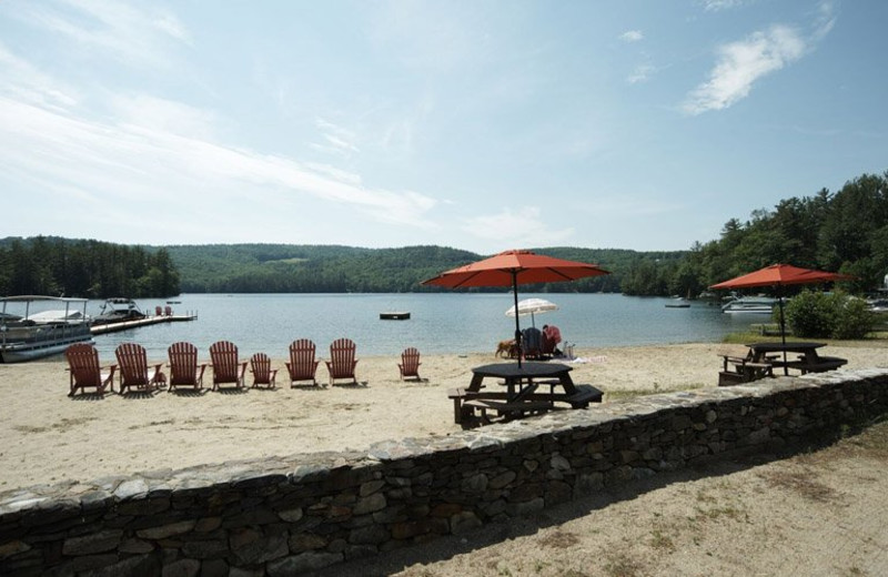 Beach at Cottage Place on Squam Lake.