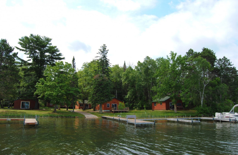 Lake view at Sandy Pines Resort.