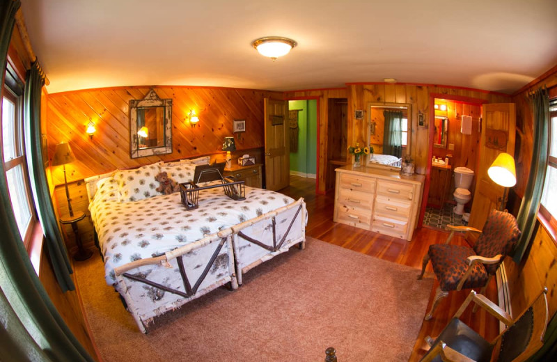 Guest room at Lake Clear Lodge & Retreat.