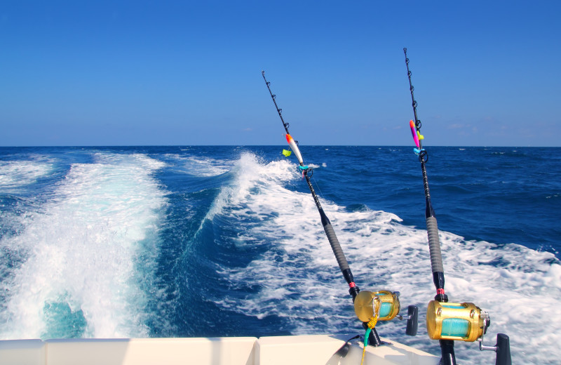 Fishing at Island House Beach Front Condominiums. 