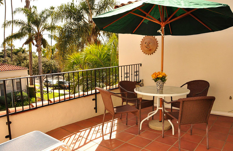 Guest balcony at The Eagle Inn.