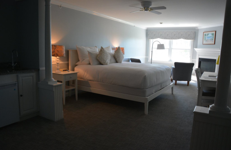 Guest room at The Inn at Ocean's Edge.