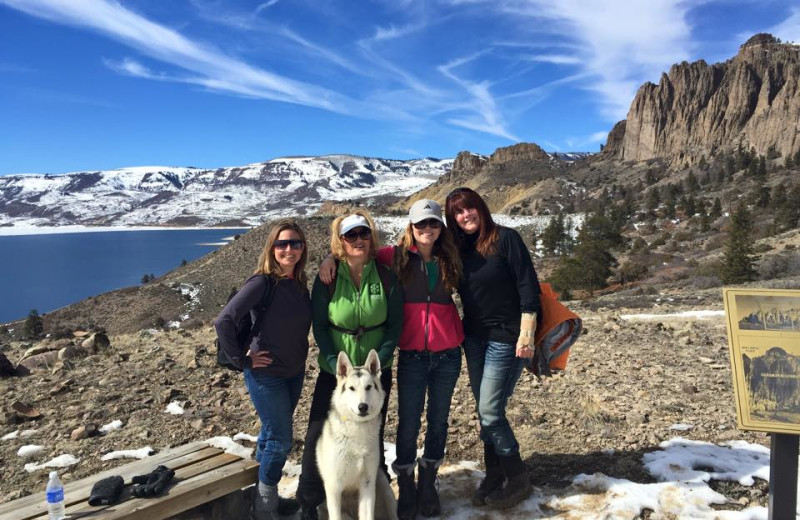 Hiking at Arrowhead Mountain Lodge.