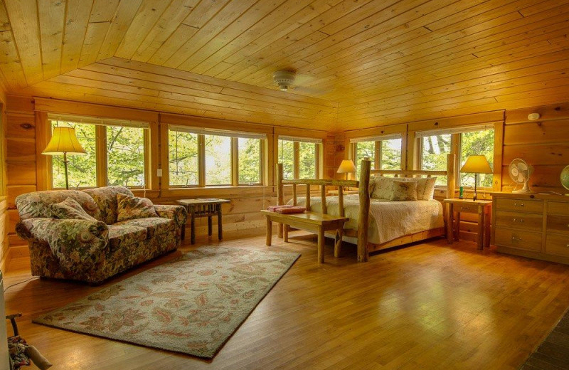 Guest room at Stout's Island Lodge.