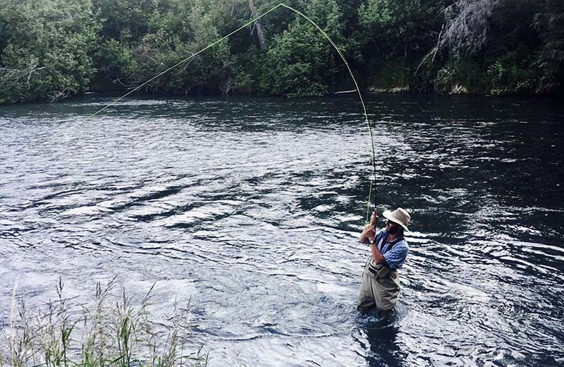 Fishing at Trail Lake Lodge.