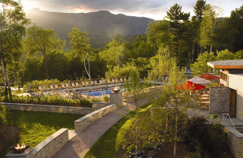 Topnotch Resort Pool and Mansfield View.