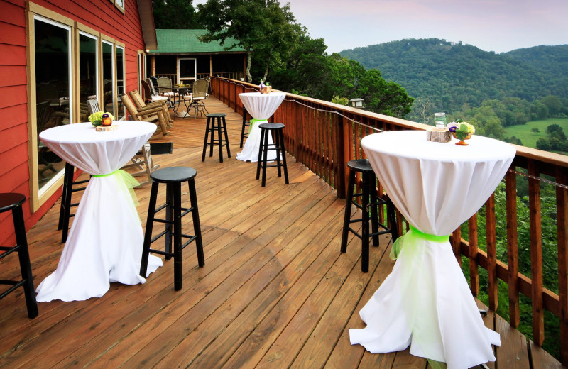 Wedding reception at Can-U-Canoe Riverview Cabins.