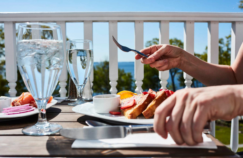Dining at The Inn at Ocean's Edge.