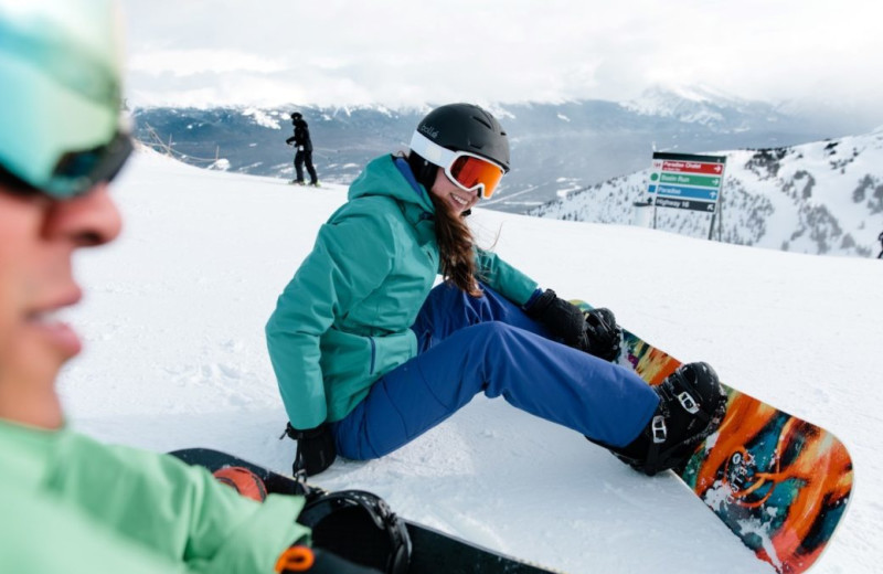 Snowboarding at Mount Robson Inn.