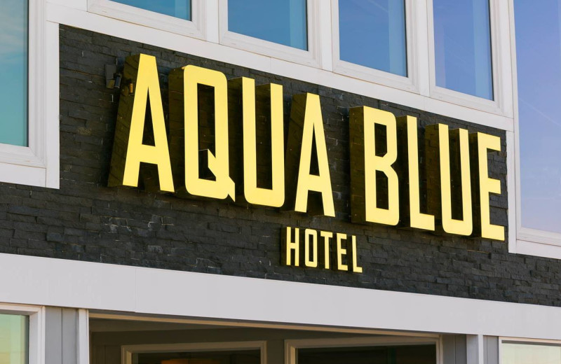 Exterior view of Aqua Blue Hotel.