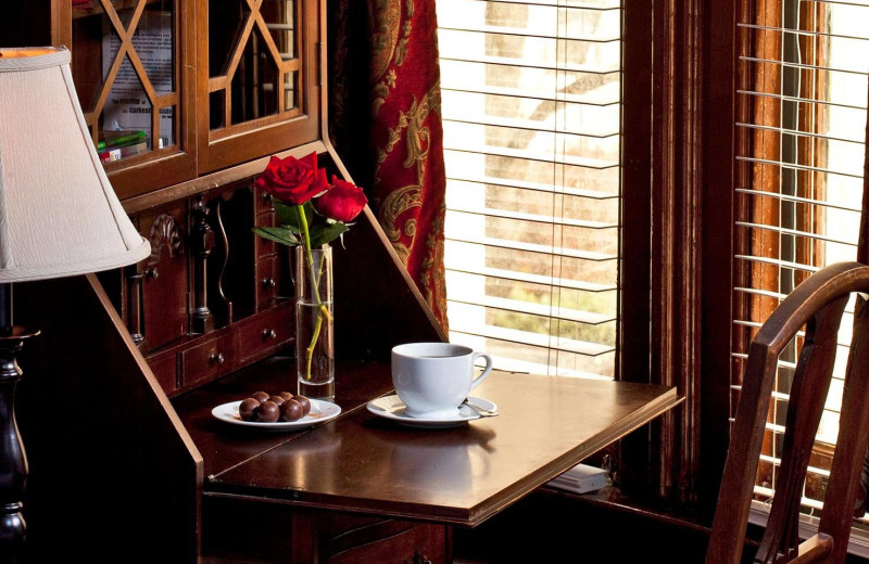 Desk at American Guest House.