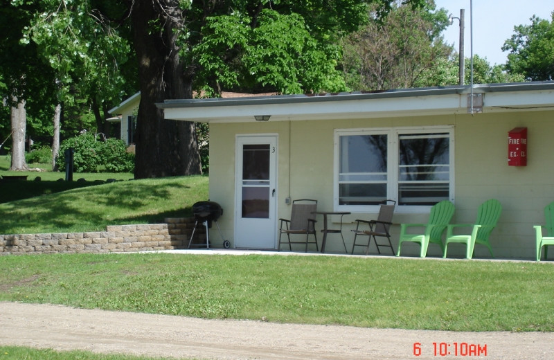 Cabin exterior at South Turtle Lake Resort.