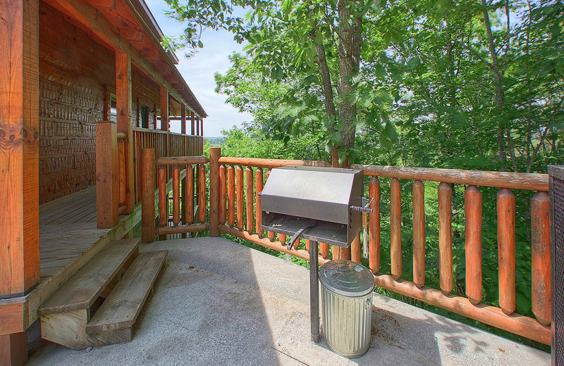 Deck at American Patriot Getaways - Pigeon Forge View.